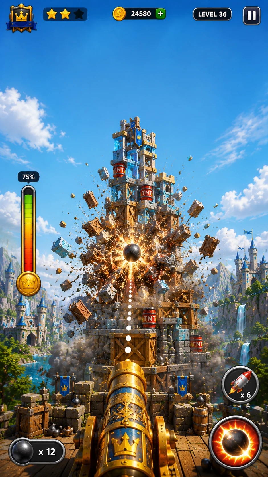 Royal Smash Knockdown: Cannon screenshot